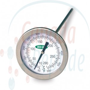 Dial Thermometer, Dual Scale 10 to 290°C & 50 to 550°F