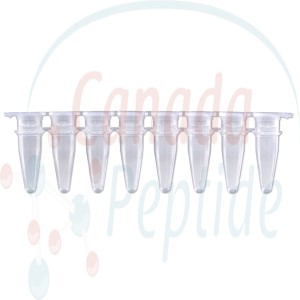 0.2ml PCR Tubes 8-Strips with Separate Flat Cap Strips, 120/pk